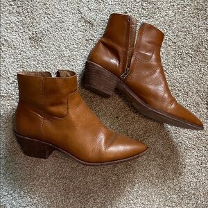 Madewell Brown Leather Ankle Boots